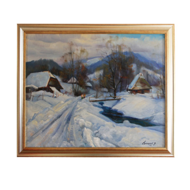 The painting "Winter" (village Izky)