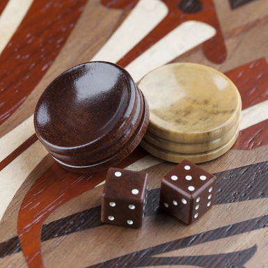 Backgammon from valuable materials