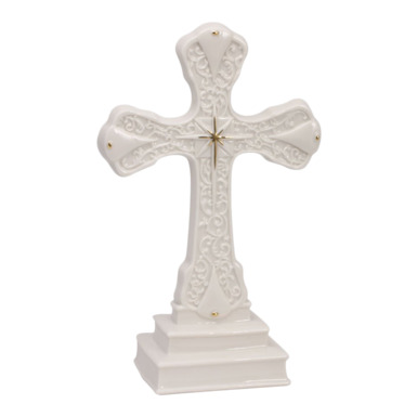 tabletop porcelain cross