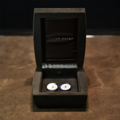 Men's cufflinks from Victor Mayer in pink gold 
