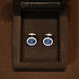 Men's cufflinks from Victor Mayer made from white gold (round) 