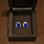 Men's cufflinks from Victor Mayer with diamonds (square) to buy in Ukraine in the online store