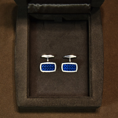 Men's cufflinks from Victor Mayer with diamonds (rectangular) to buy in Ukraine in the online store