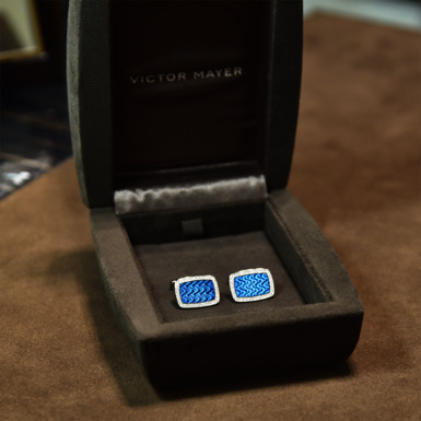 Men's cufflinks from Victor Mayer with diamonds