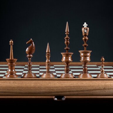 Chess "Selenus" on a dark board