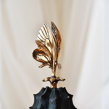 Buy a bronze statuette "Butterfly on a Cactus" 