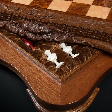 Шахматы «Камелот» из бивня мамонта 