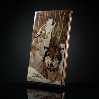 Backgammon "Wolves" from Kadun rosewood buy in Ukraine 