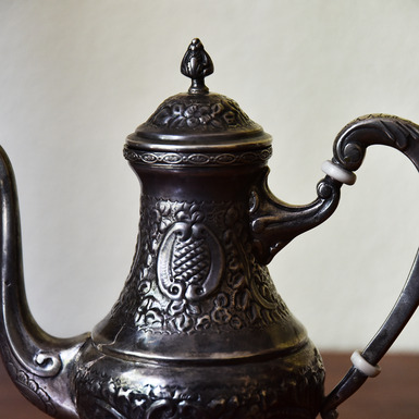 Старинный арабский серебряный чайник купить 