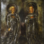 Раритетна ікона в сріблі "Святий Петро і Зінаїда", перша половина 19 століття купити в Україні 