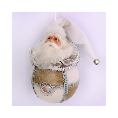 Купити декоративну ялинкову іграшку «Санта Клаус на кулі» в Україні