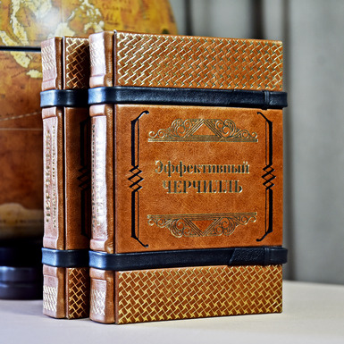 Книга «Секрети лідерства та ефективності Вінстона Черчілля» в коричневій палітурці купити в Україні в онлайн магазині