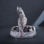 Серебряная конфетница ручной работы "Попугай" - приобрести в интернет