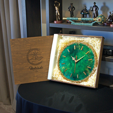 Настінний годинник «Чарівний смарагд» - купити в інтернет магазині