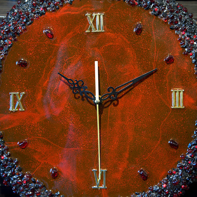 Настінний годинник «Рубінова пристрасть» - купити в інтернет