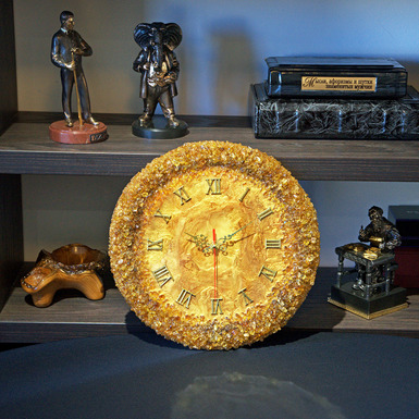 Wall clock with citrine - buy in online gift store in Ukraine