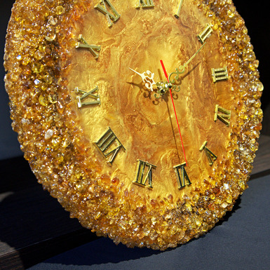 Wall clock with citrine - buy in online gift store 