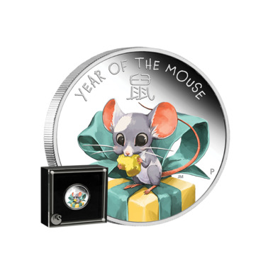 монета mouse серебро