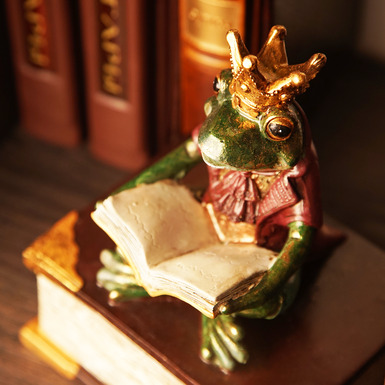 декоративная шкатулка лягушонок с книгой