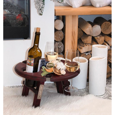 Оригинальный винный столик из амаранта - купить в интернет магазине подарков