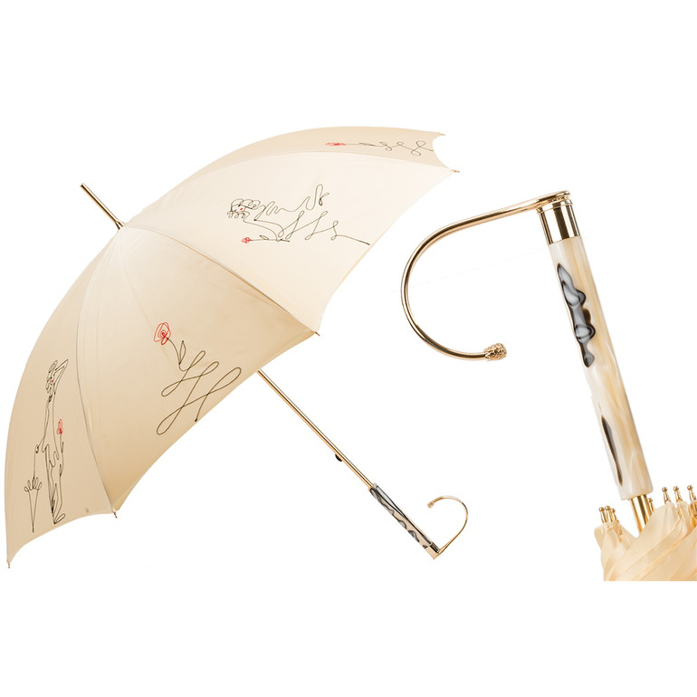 Романтичный женский зонт «Ivory Sketch» от  Pasotti - купить в интернет магазине подарков в Украине