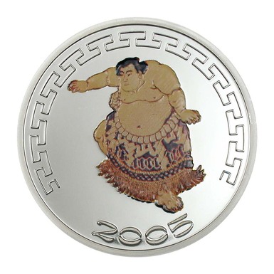 Монета с сумоистом