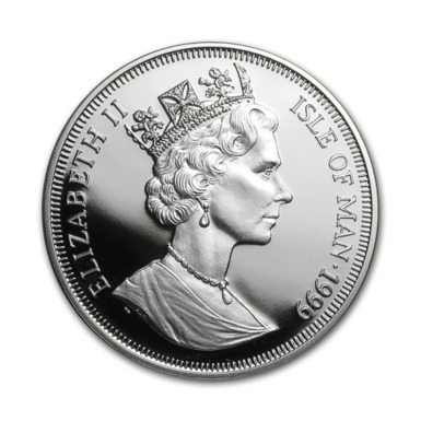 монета британская кошка серебро