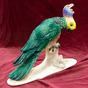 раритетная фарфоровая статуэтка попугай