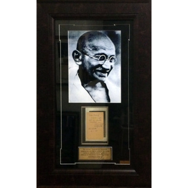 Автограф Махатма Ганди