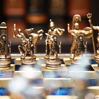 Набор шахмат «Греческая мифология Blue»  от Manopoulos - купить