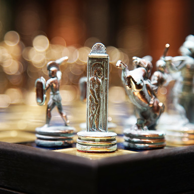 Набор шахмат «Греческая мифология Blue»  