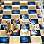 Buy a set of Greek Greek Blue Mythology chess set from Manopoulos in Ukraine