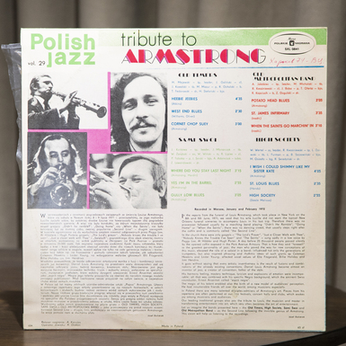 Купить виниловую пластинку Polish Jazz  tribute to Armstrong 