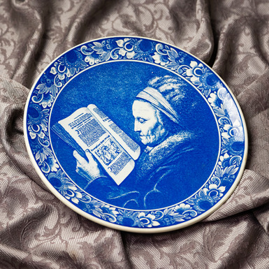Декоративная тарелка  «Портрет матери» Делфт, Голландия, 1950-1960 гг - купить в интернет 