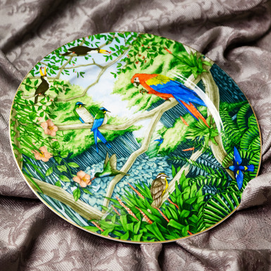 Декоративная тарелка с попугаем, Rosental 1920-1930 года - купить в интернет магазине 