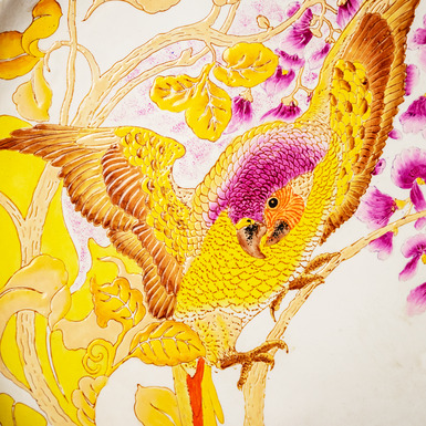 Декоративная тарелка «Попугай на ветке» середина ХХ века,  Голландия -купить в интернет 