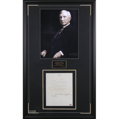 John D. Rockefeller Autograph
