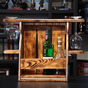 Настенная деревянная подставка ручной работы для напитков купить в онлайн магазине подарков 
