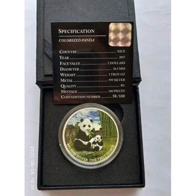 серебряная монета в футляре