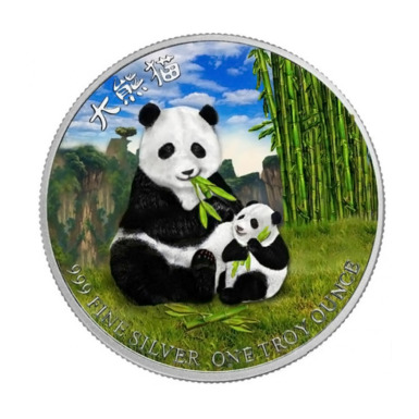серебряная монета панда