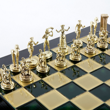 chess set figurines made of brass
