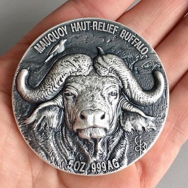 купити срібну монету із зображенням буйвола