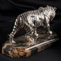 тигр статуэтка с посеребрением