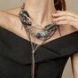 Necklace "BUTTERFLY" with agates and lapis lazuli