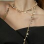 Necklace "ANGEL GOLD" with pearls, agates and quartz from SAMOKISH