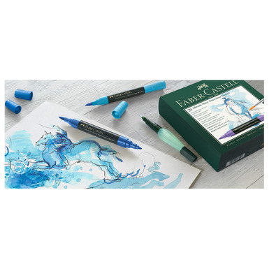 A set of watercolor markers from the German brand Faber-Castell (20 colors) - buy in the online gift store 