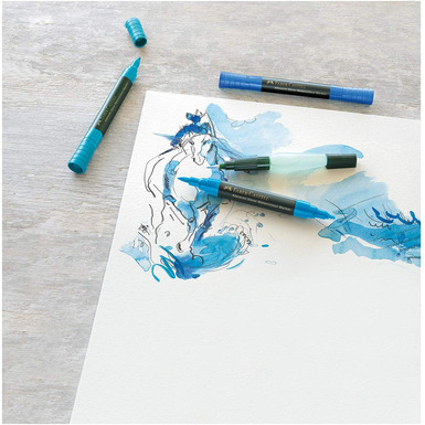 Набір акварельних маркерів від німецького бренду Faber-Castell (20 кольорів) - купити в інтернет магазині 