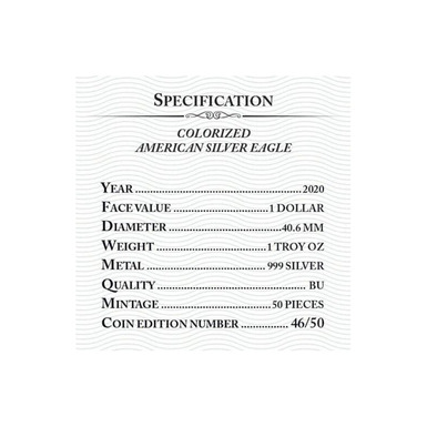 Колекційна срібна монета 1 долар США 2020 року «walking freedom» сертифікат 2.jpg
