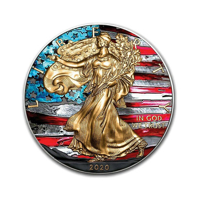 Колекційна срібна монета 1 долар США 2020 року «walking freedom» реверс.jpg