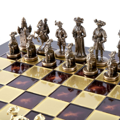 шахматы из латуни